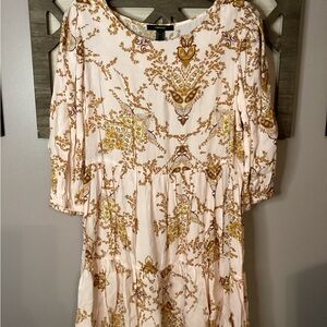 Forever 21 dress light pink and brown sz medium
